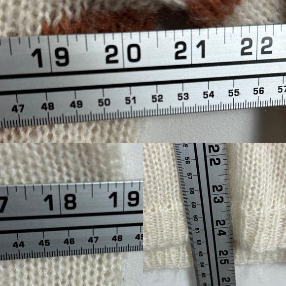Sezane Joy Jumper Sweater Mohair Merino Wool Brown Ecru Size Small French Knit S - Picture 13 of 16
